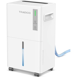 Trazico 50 Pint Dehumidifier for Basement up to 4500 Sq Ft, Dehumidifiers for Home with Drain Hose and Intelligent Humidity Control, 3 Modes, 24H Timer, Auto Defrost, Quite and Portable
