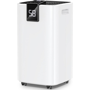 Trazico 35 Pint Dehumidifier for Basements up to 3000 Sq.Ft, Dehumidifiers for Home with Drain Hose and Intelligent Humidity Control, Auto Defrost, 24H Timer, Quite and Portable